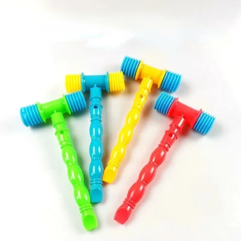 Random Color 1Pc Educational Toy Kids Knocking Hammer Toy Whistles Musical Instrument Hammer Shape Vocal Knocking Toy Kids Gift