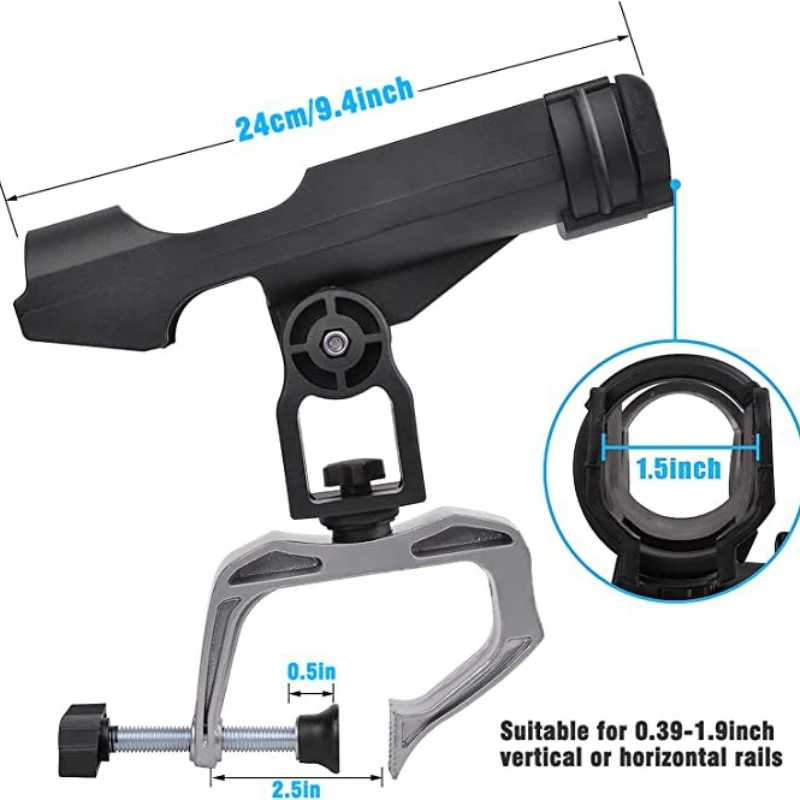 Soporte de pesca direccional multifuncional con asiento giratorio - imagen 4