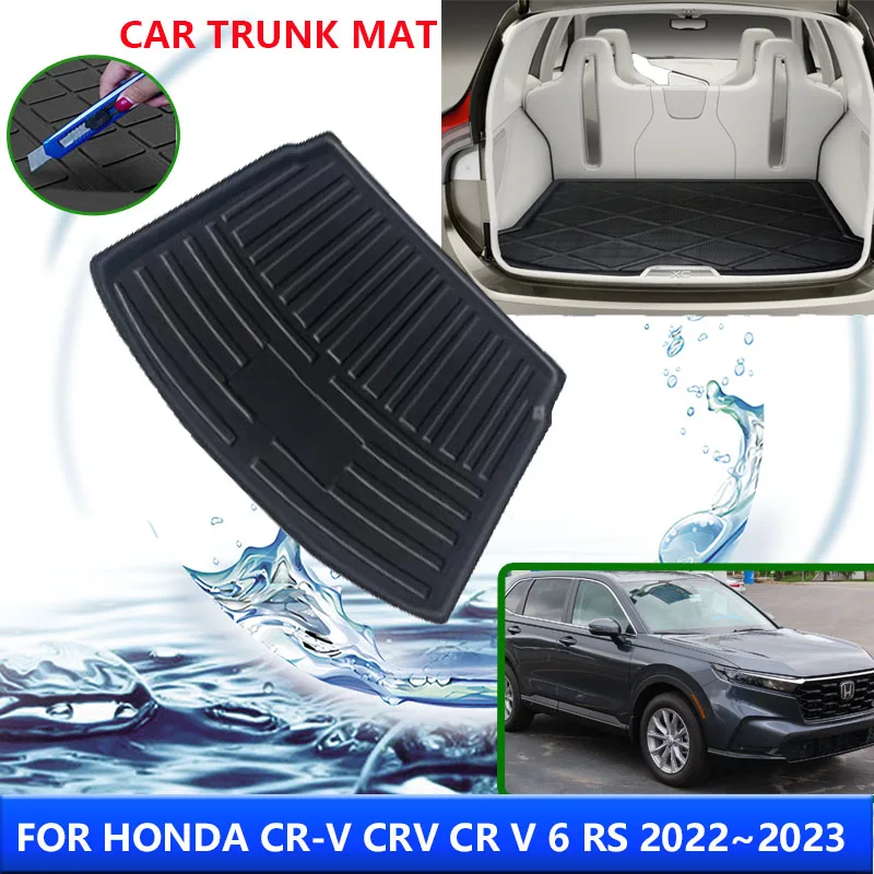 

Для Honda CR V 2023 2022 CR-V 6th CRV 2024 Автомобильный коврик для багажника, водонепроницаемый противогрязный защитный коврик для лотка, авто аксессуары для интерьера