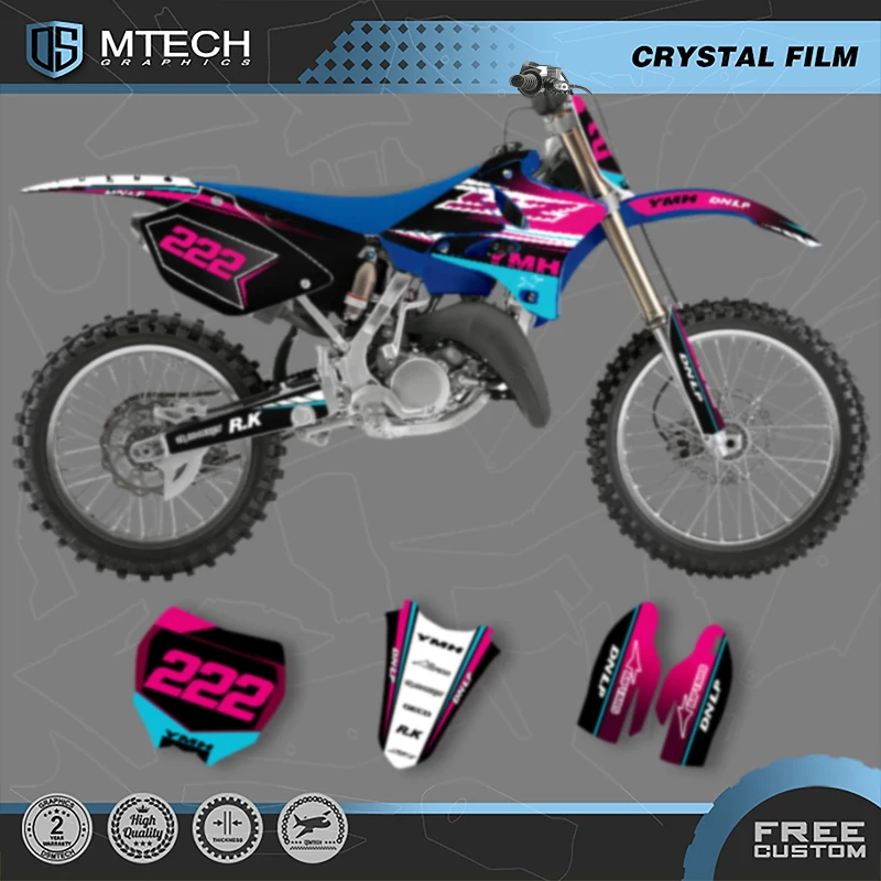 

DSMTECH индивидуальная мотоциклетная графическая фоновая наклейка для YAMAHA YZ125 250 2002 2003 2004 2005 2006 2007-14, комплекты наклеек 019