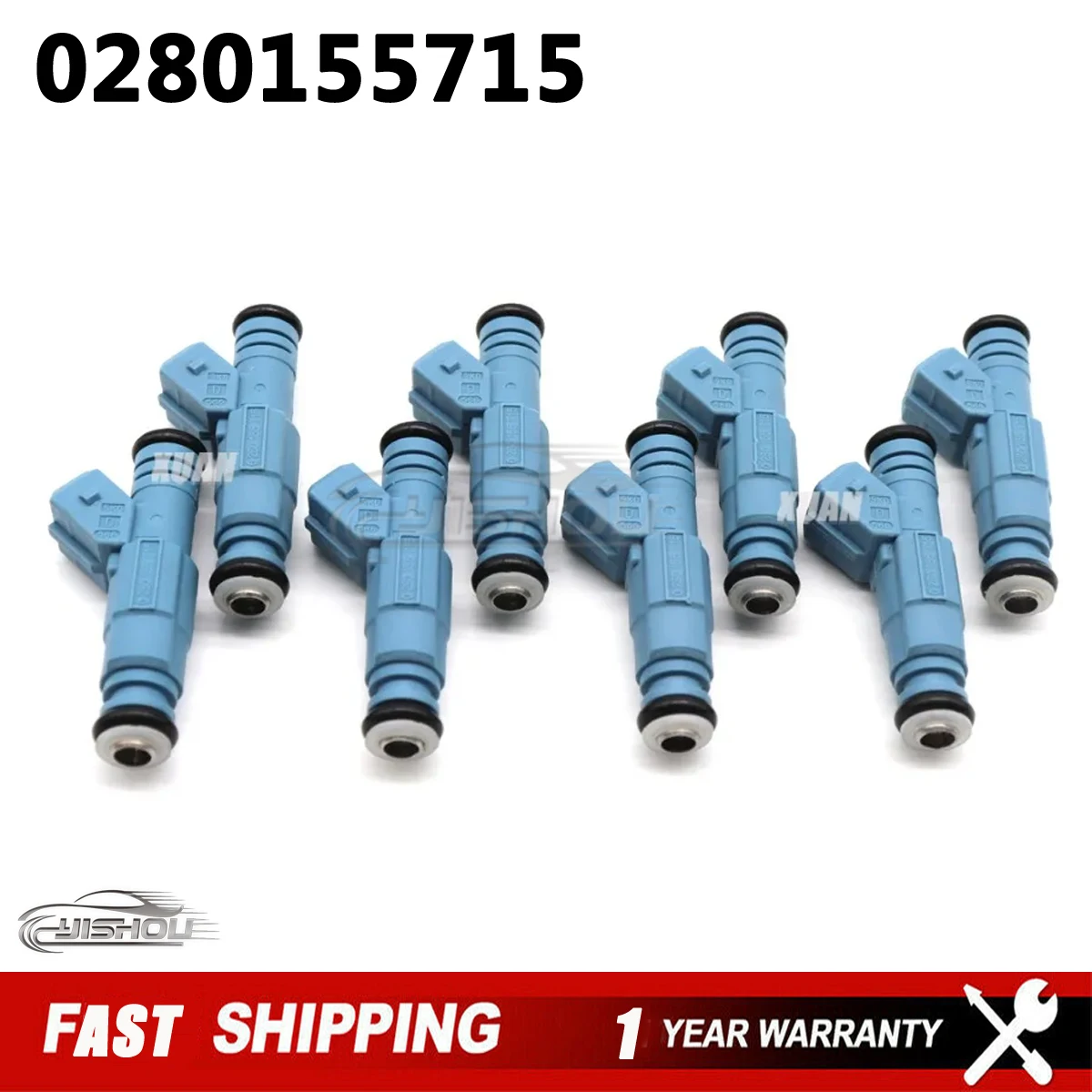 8PCS 0280155715 Fuel Injector FOR Chevrolet Camaro Corvette Caprice Impala Ford F250 F350 Excursion High Quality