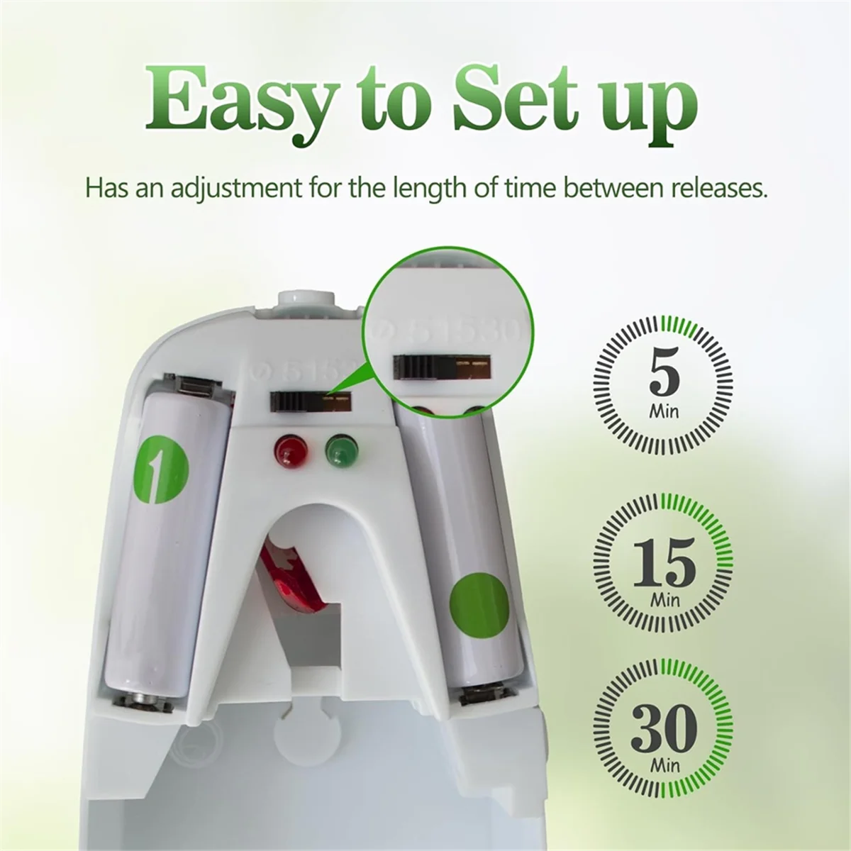 Dispenser penyegar udara otomatis 2 pak, semprotan penyegar udara otomatis dipasang di dinding untuk penggunaan komersial & Rumah