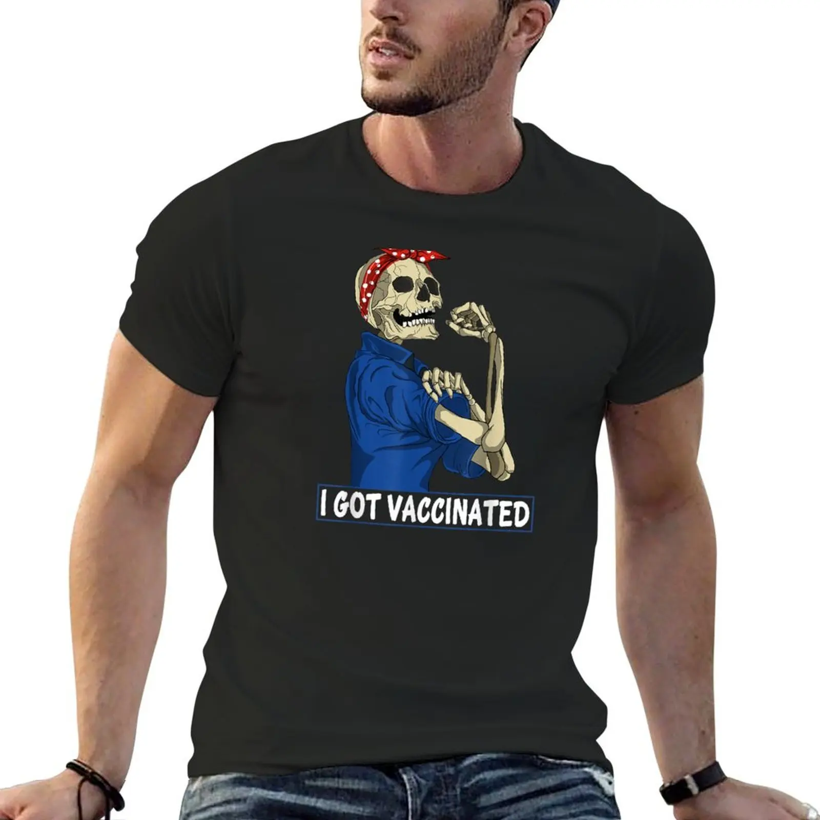 I Got Vaccinated T-Shirt Short sleeve tee tops shirts graphic tee t shirts for men