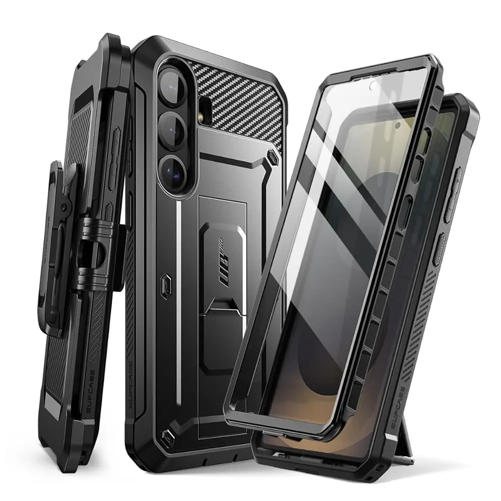 

for Samsung Galaxy S25 FE Case with Stand & Belt-Clip (Unicorn Beetle Pro), [Built-in Screen Protector] [Military-Grade Prot