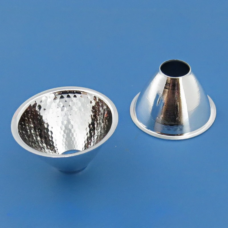 2PCS 50-126mm Aluminium Reflector Cup for COB Lamp Bead 15-120 Degree Lampshade Replacement Reflective Bowl for DIY Light