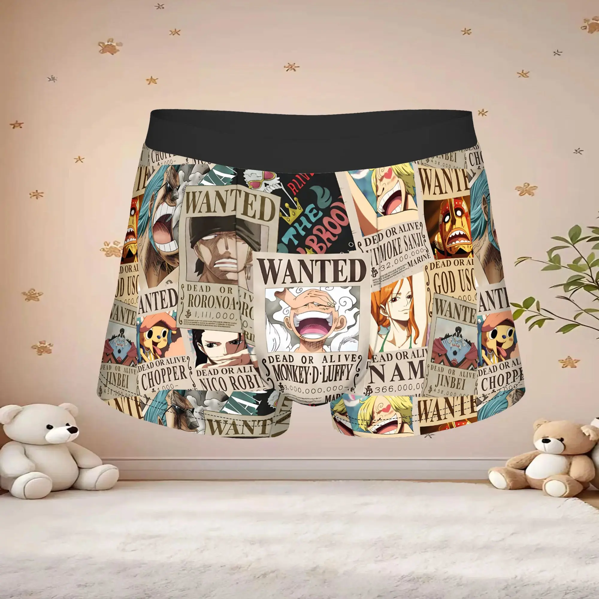 Anime One piece Theme Theme Boxers adults 18 plus Custom Underpants Homme Panties Men's Underwear Sexy Shorts Boxer Briefs