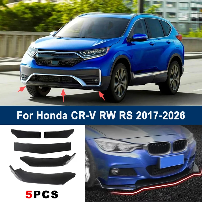 

Adjustable 5Pcs Sectional Front Spoiler Lip For Honda CR-V RW RS 2017-2026 Front Bumper Splitter Car Exterior Sport Body Kit