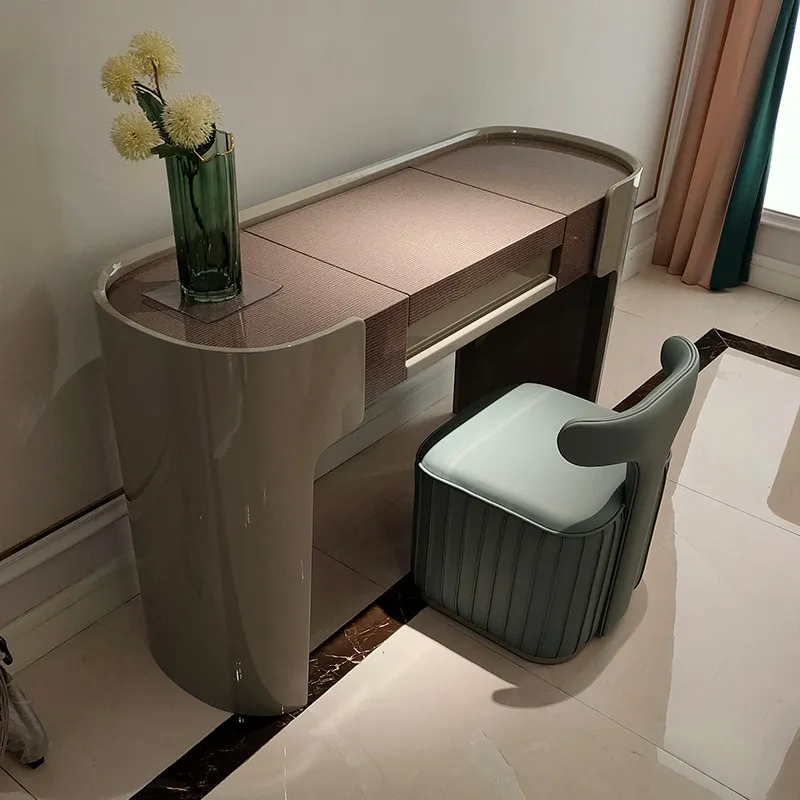 Gothic Luxury Dressing Table Storage Europe Clothing Black Dressing Table White Mirror Coiffeuse De Chambre Organizer Makeup