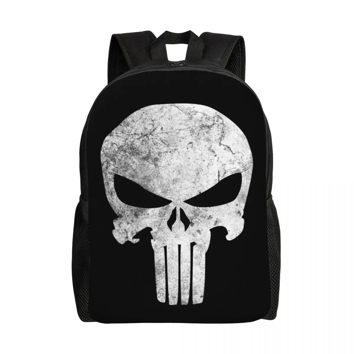 Custom Punisher Skull Grunge Backpacks for Women Men School College Students Bookbag Fits 15 Inch Laptop Bags