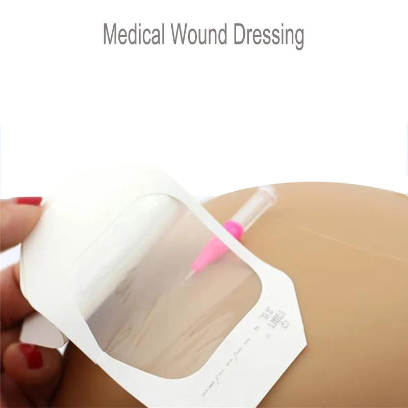 50Pcs 6x7cm Disposable Medical Wound Dressing Sticker Sterile Waterproof Infusion Venous Indwelling Needle Catheter Fixed Patch