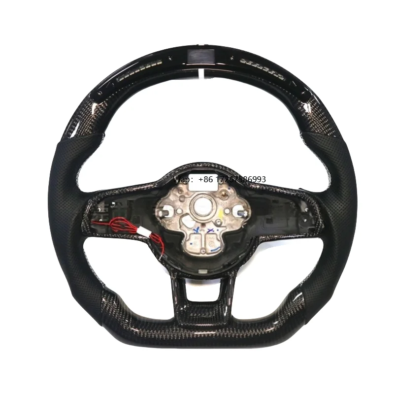 

LED Backlit Carbon Fiber Steering Wheel for VW Golf GTI MK7.5 Passat Jetta Direct Fit Replacement
