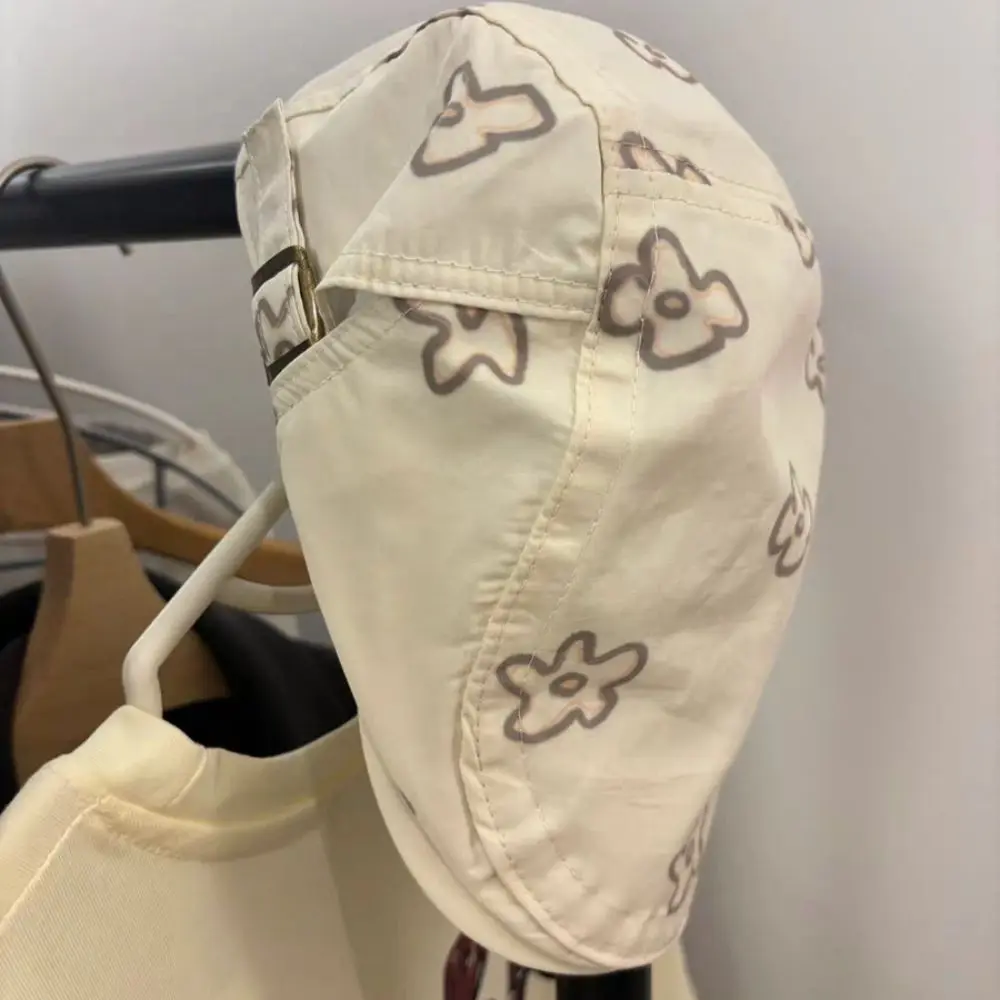 شخصية حلوة زهرة قبعة الكرتون عادية مثمنة قبعة الفنان قبعة النمط البريطاني Y2k الرسام قبعة السفر