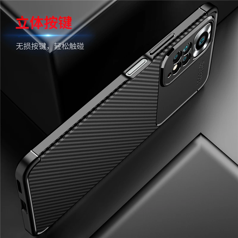 For Xiaomi Redmi Note 11 Pro Case Silicone Carbon Fiber For Redmi Note 10 Pro 10S 11S 11 Pro Case Fundas Soft Protective Cover