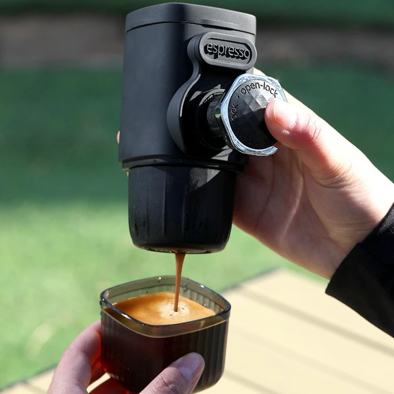 

Portable Hand Press Coffee Machine Capsule Coffee Powder Home Travel Outdoor Small Espresso Machine