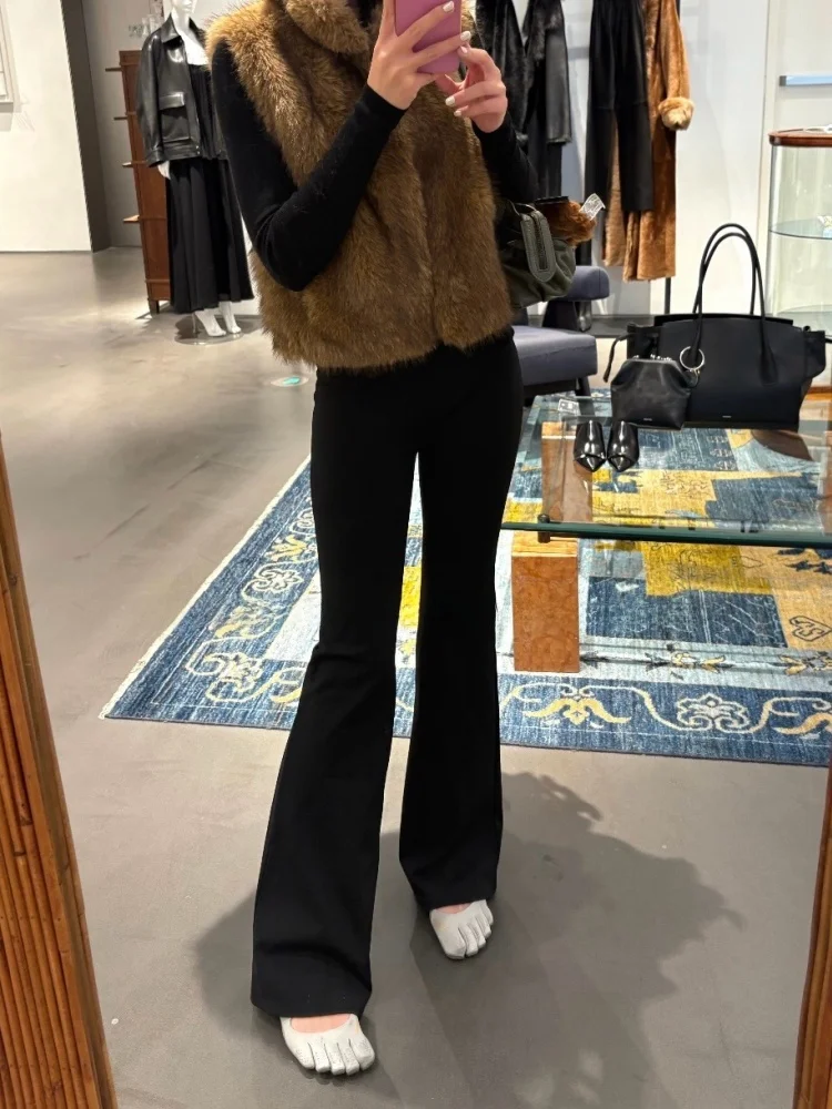 HBBMADE Bla High Waist Fce Lined Yoga Pants Slimming Leggings High Elastici Nylon Polyester Blend Commute Sle Pure C...