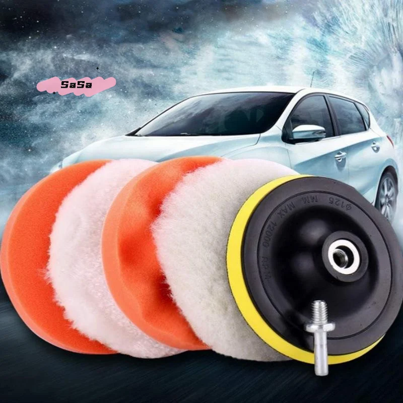 

S-6Pcs Foam Pad Buffer Kit Polishing Machine Wax Pads 3/4/5/6/7 Inch For Removing Scratches Car Polishing Sponge Pads Set
