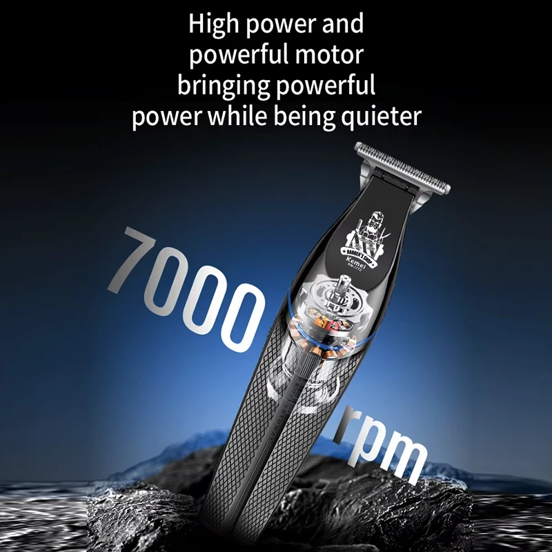 Kemei KM-1772 Professional Electric Hair Clippers 7000 RPM Hair Trimmer Cordless Rechargeable Hair Cutting Machine For Men