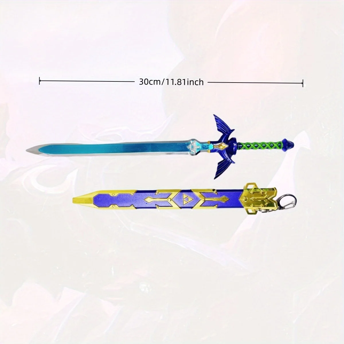 11.8inch Blue Sword Metal Katana Sword Original Samurai Sabre Ninja Knife Japanese Katana Sabre Cosplay Accessories Prop Toy