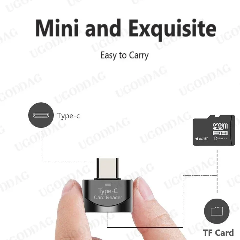 Portable USB 3.1 Type C Card Reader USB-C TF Micro SD OTG Adapter Type-C Memory Card Reader For Samsung Macbook Huawei LeTV