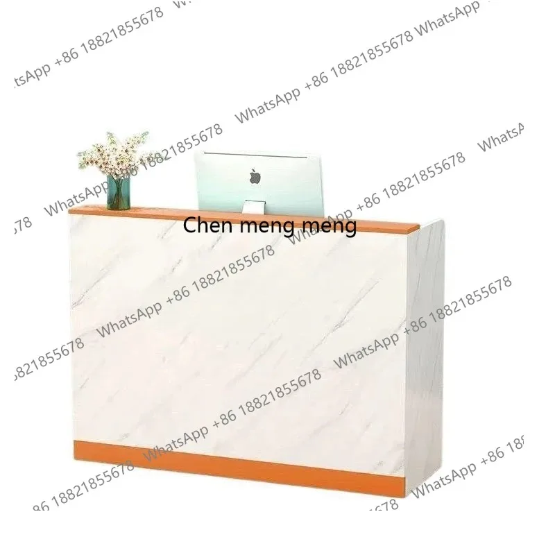 X  Reception desk, beauty salon checkout page Shop Small paint simple modern counter