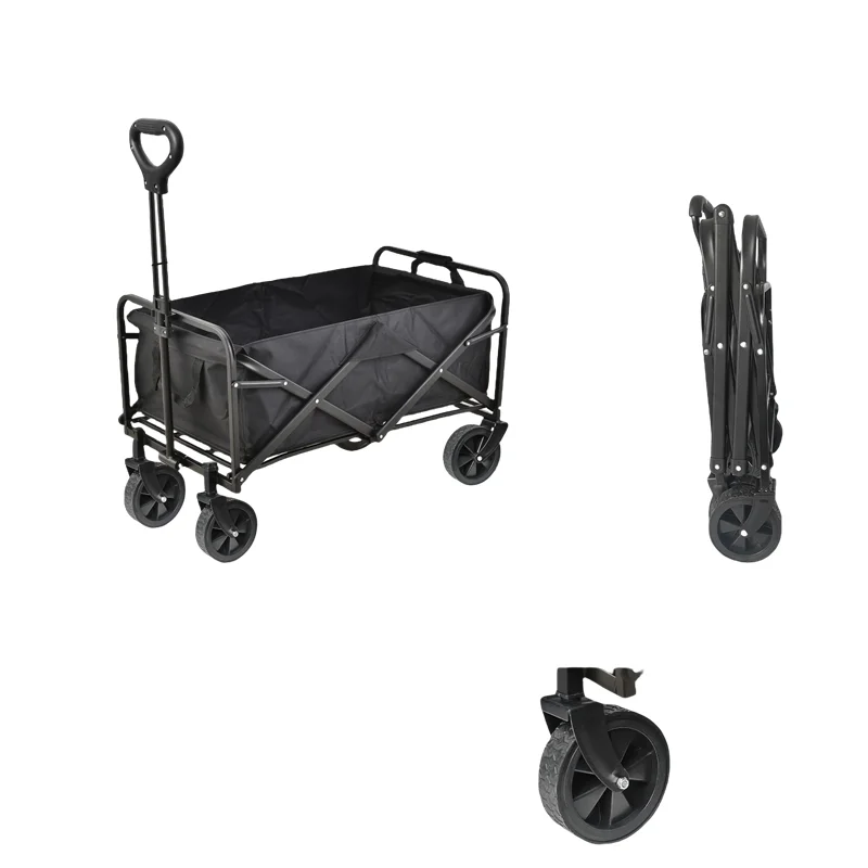 Foldable outdoor utility wagon portable wagon for camping, shopping, gardens and beaches