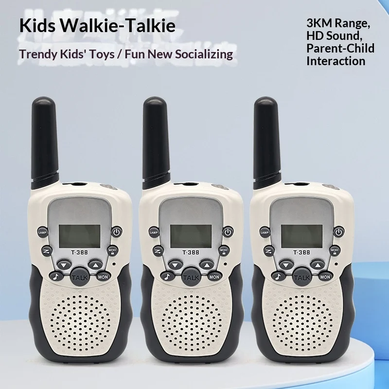 Kids Walkie Talkies T388 2 Pack EU US Frequency Interactive Outdoor Indoor Play Toy For Boys Girls Parent Child Communication