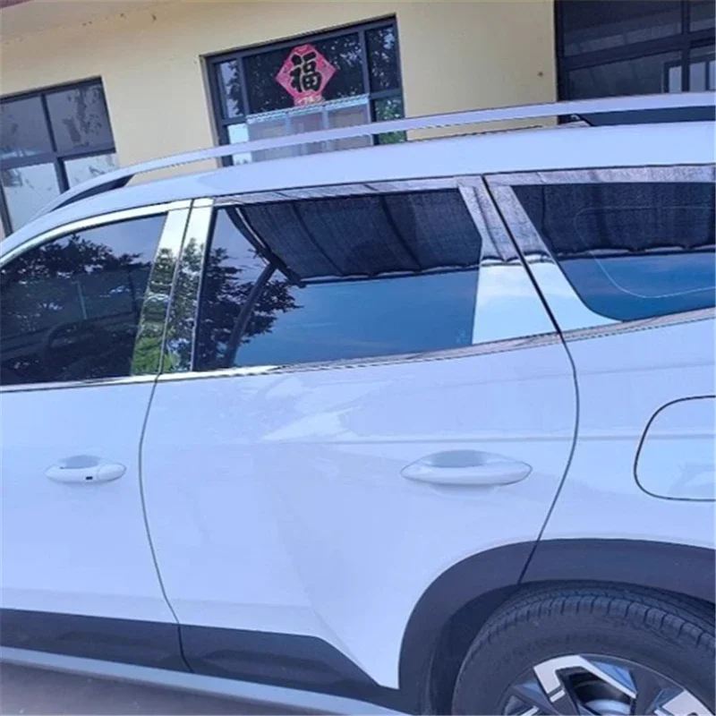 

WELKINRY For Hyundai Mufasa NU2 2023-2026 Stainless Steel Car Body Door Window Central Middle B C Column Pillar Post Cover Trim