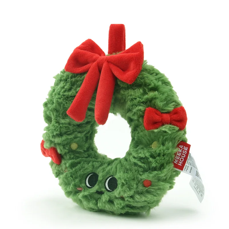 17CM ghirlanda di natale gioielli di peluche con simpatico viso sorridente bambola di peluche decorazione dell'albero di natale decorazione della casa