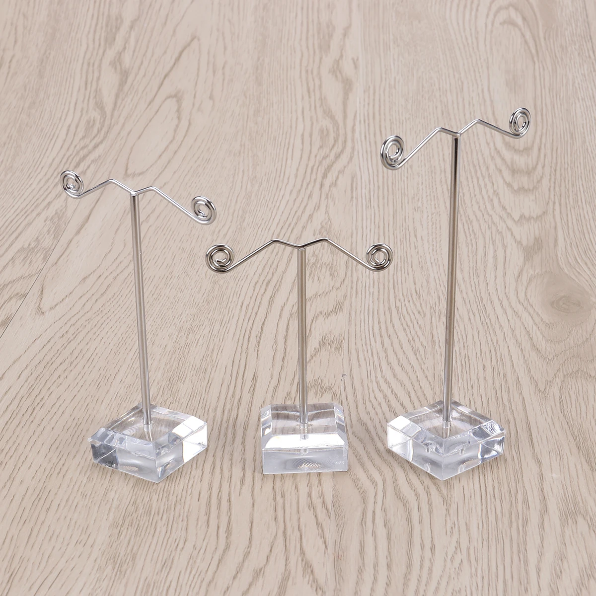 

6 Pcs Earring Holder Earrings Stand Jewelry Display Show Rack Acrylic Organizer T-shape Vacuum