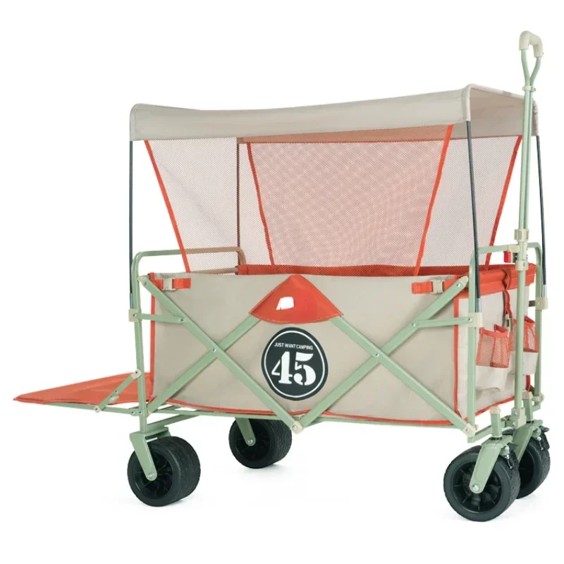 

Camping carts, children can lie down, picnic carts, pull carts, sunshades, and then open trailer camping carts
