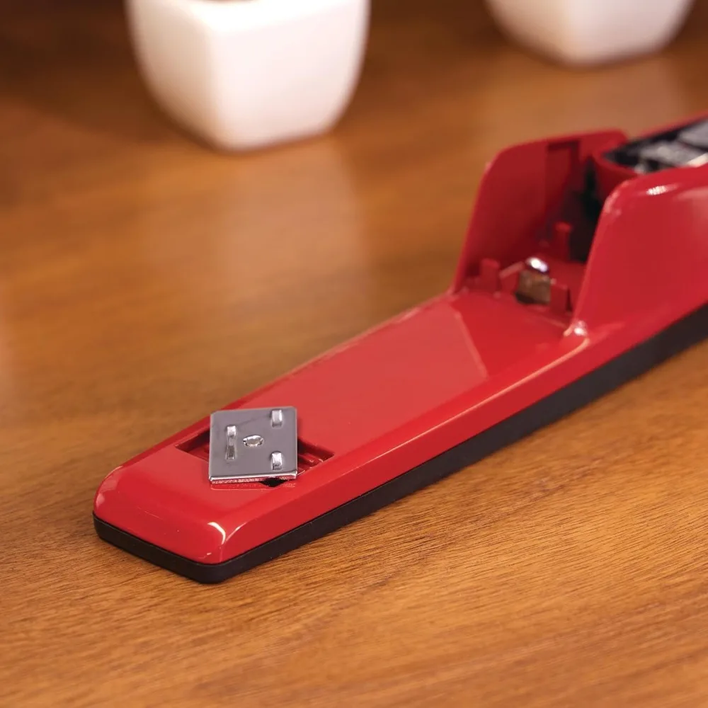 Jam-Free Metal Stapler, 30 Sheet Capacity, Rio Red Desktop Stapler with Lifetime Warranty