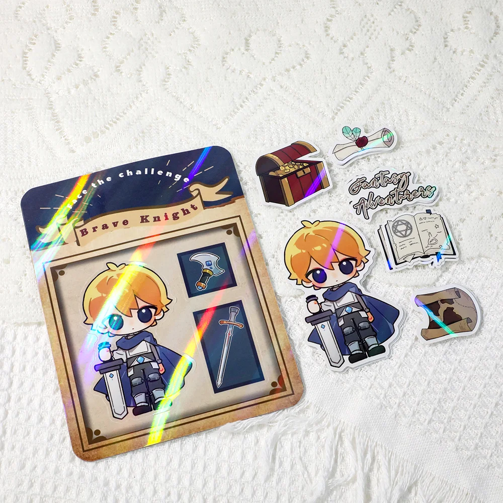 10pcs Custom Sticker Sheeets Transparent Vinyl Waterproof Stickers Various Crafts Custom Kiss Cut Die Cut Personalize Stickers