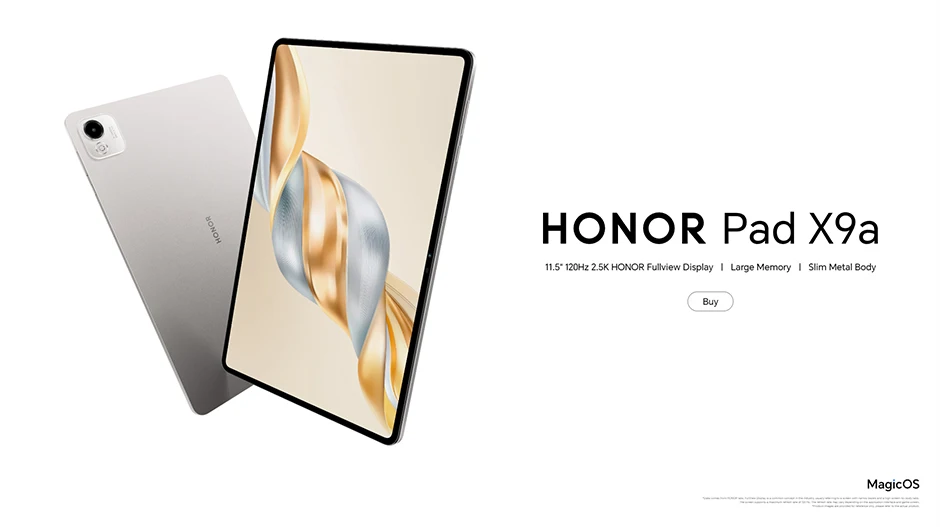HONOR Pad X9a,EU Version Android Wifi Tablet,11.5" 120Hz 2.5K Honor Fullview Display,6Gb+128Gb,Slim Metal Body