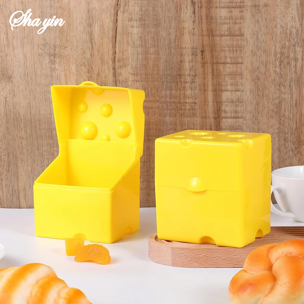 Clamshell Cheese Box, Household Kitchen Crisper, Butter, Cheese, Cheese Packaging Storage Box, Refrigerator Food Crisper Box