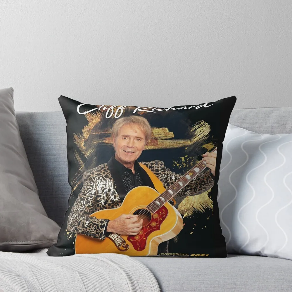 Cliff Richard is an English singer who holds both British Essential T-Shirt Throw Pillow Embroidered Cushion Cover pillow