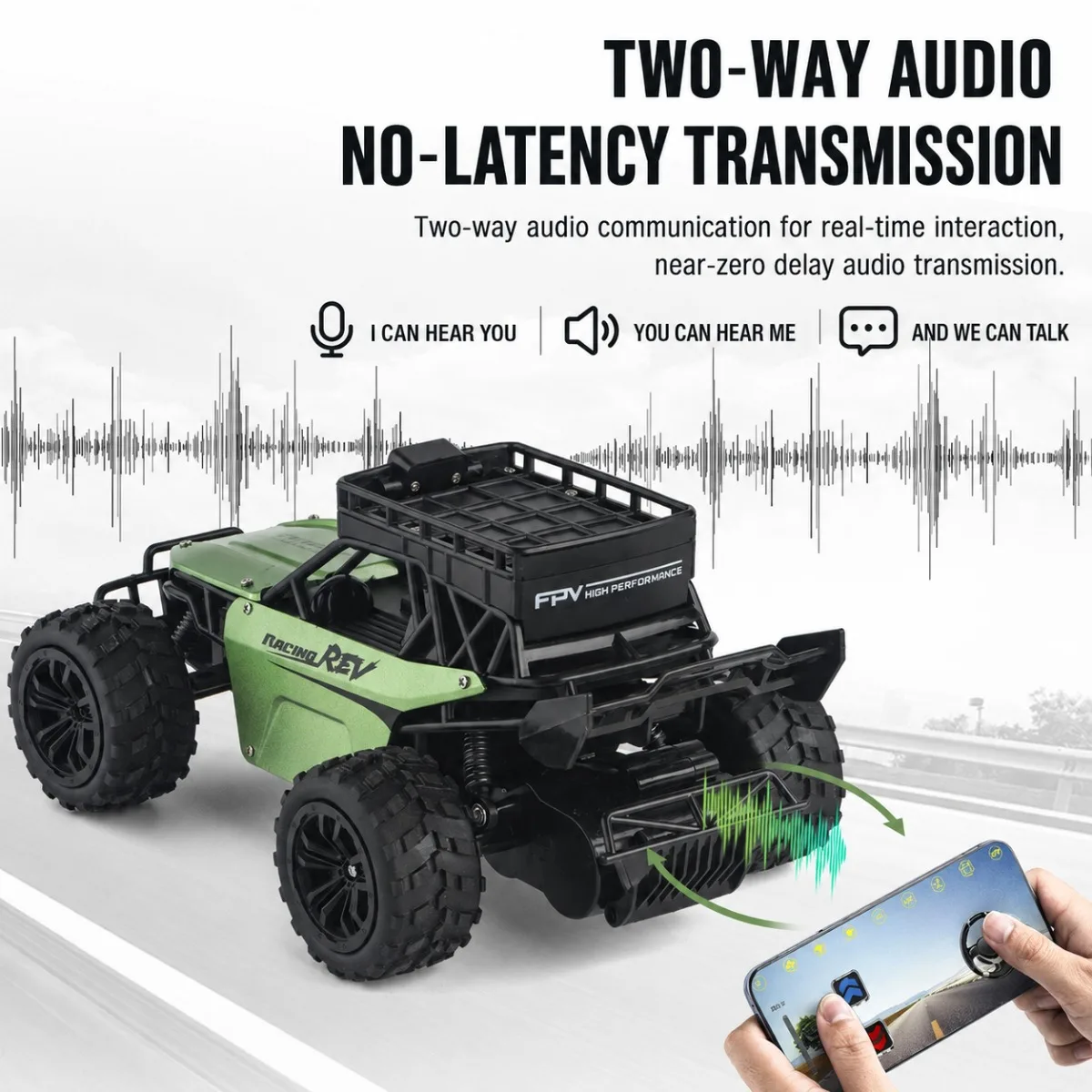 WIFI Remote Control Car With Camera Two-Way Voice Intercom Off-Road Climbing High Speed Toy For Boys