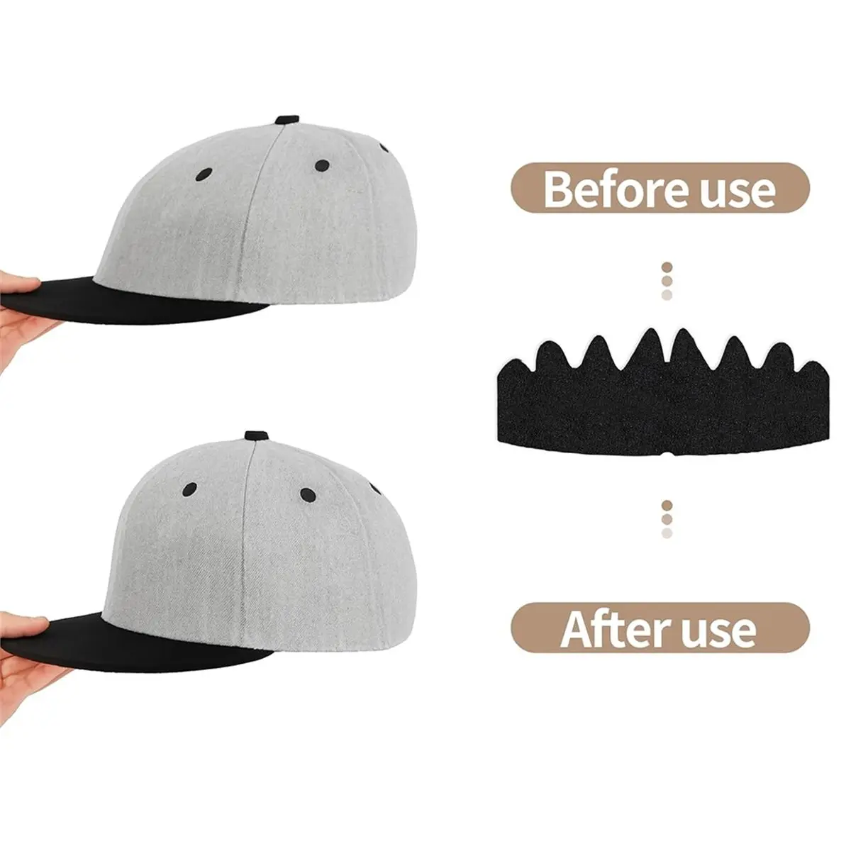 20 PCS Hat Liners for Baseball Caps, Felt Sweat Protection & Shape Maintenance