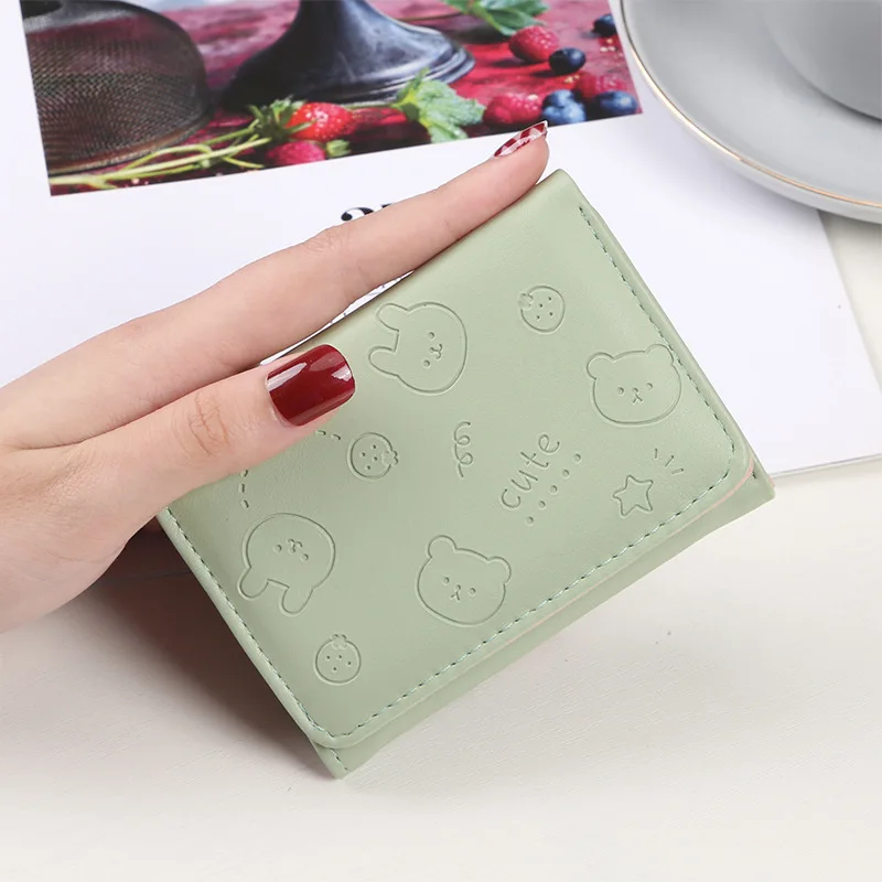 Small PU Leather Women Wallet Mini Lady Coin Purse Pocket Female Trifold Wallet Girl Purse Cartoon Wallet Purses for Women