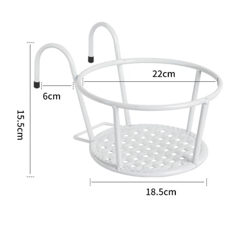 Balcony Decoration White Indoor Flower Stand Flowerpot for weather-resistant Flower Stand Robust Iron Construction