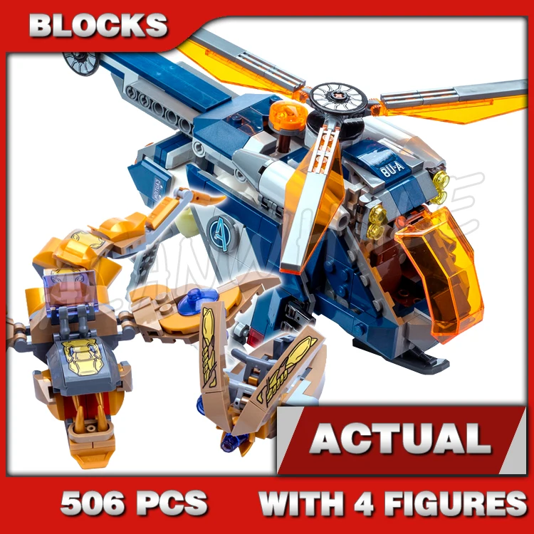 506pcs Super Fighter Revenger Giant Helicopter Drop Leviathan Stud-shooting Flyer 11507 Building Block Toy Compatible With Model