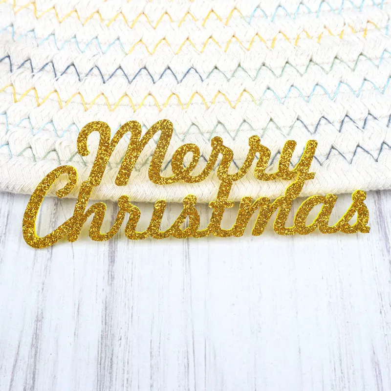 100 Stück Frohe Weihnachten Buchstaben Dekorative Kuchendekoration Festliche Baum-Backzubehörteile – Detail 7