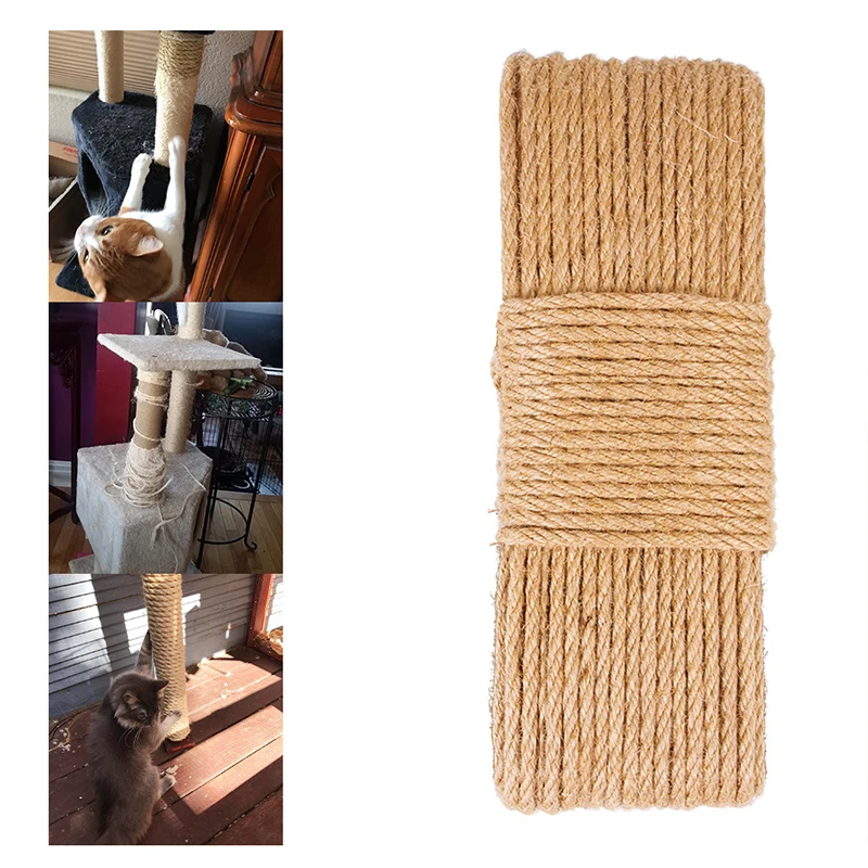 Natural Jute Scratch Guards Rope Pet Cat Scratching Twine Rolls Hemp Twisted Cord Macrame Paw Claw Furniture Protector