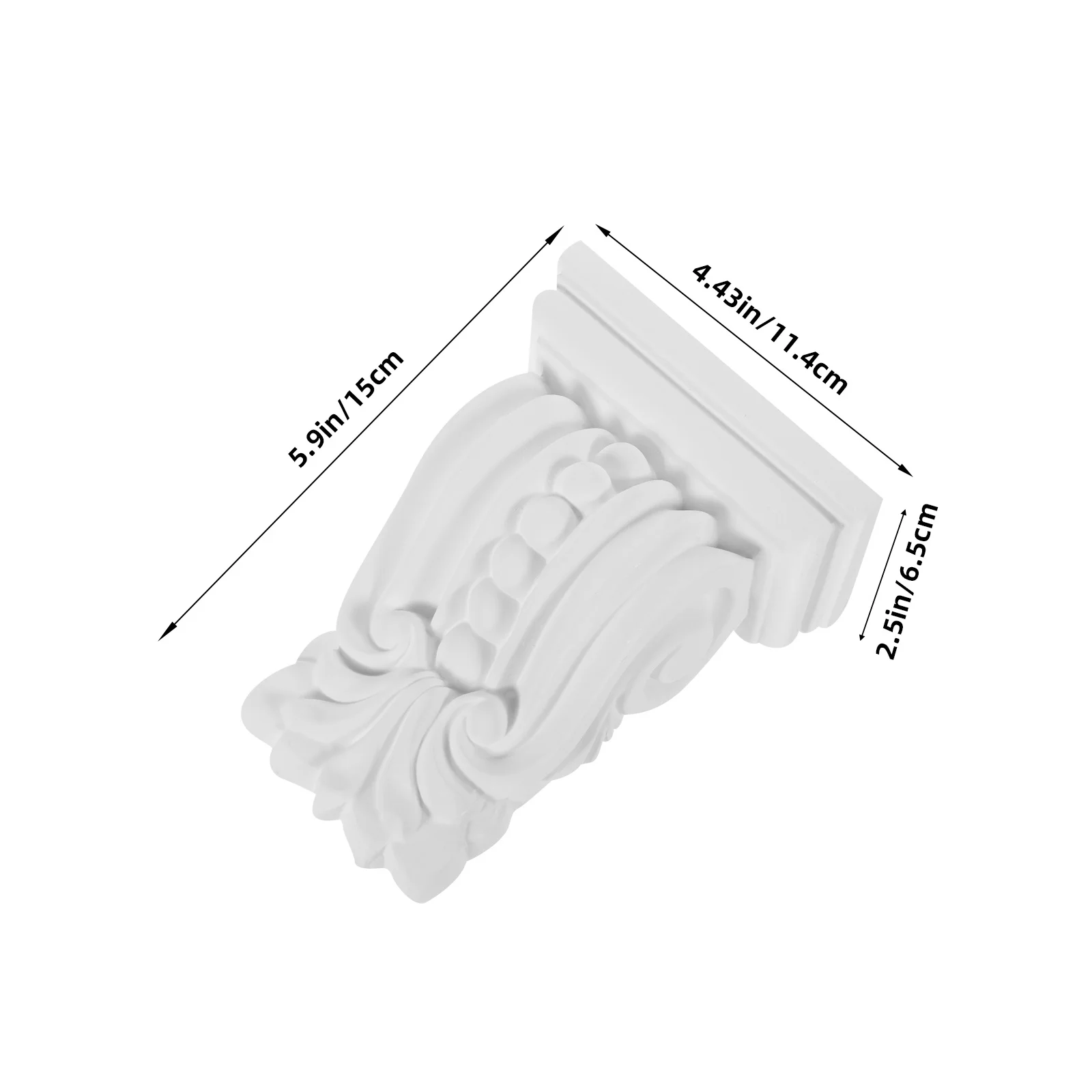 

1pcs European Style Corbels Decorative Pu Carving Wall Brackets White Vintage Corner Support Household Bracket For Home Decor