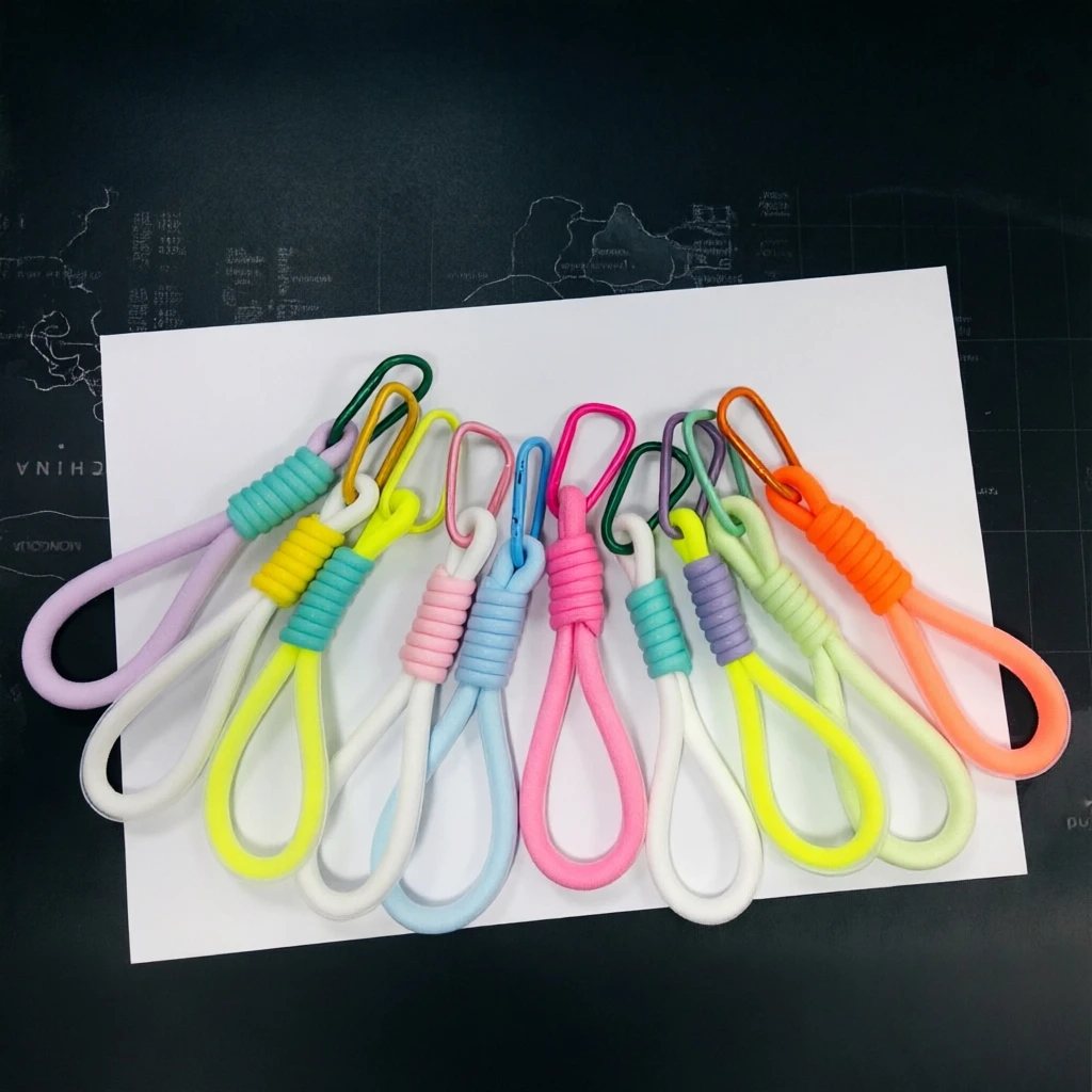 

1PC Creative Braided Lanyard Keychain for Phone Case Anti Lost Knot Rope Strap Car Key Chains Fashion Keyring DIY Accessories