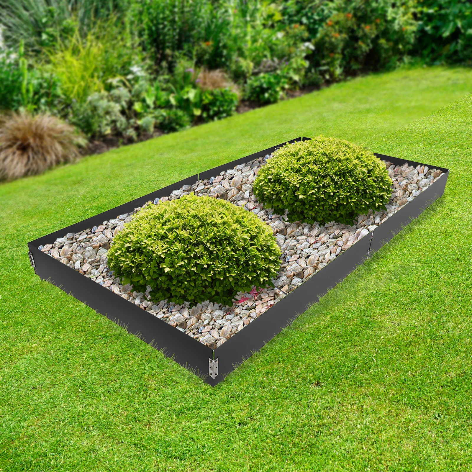 6 Pack Garden Fence Lawn Barrier Steel Landscape Edging Garden Edging Durable Decorative Border for Garden Landscaping 40 inch x 8.46 inch
