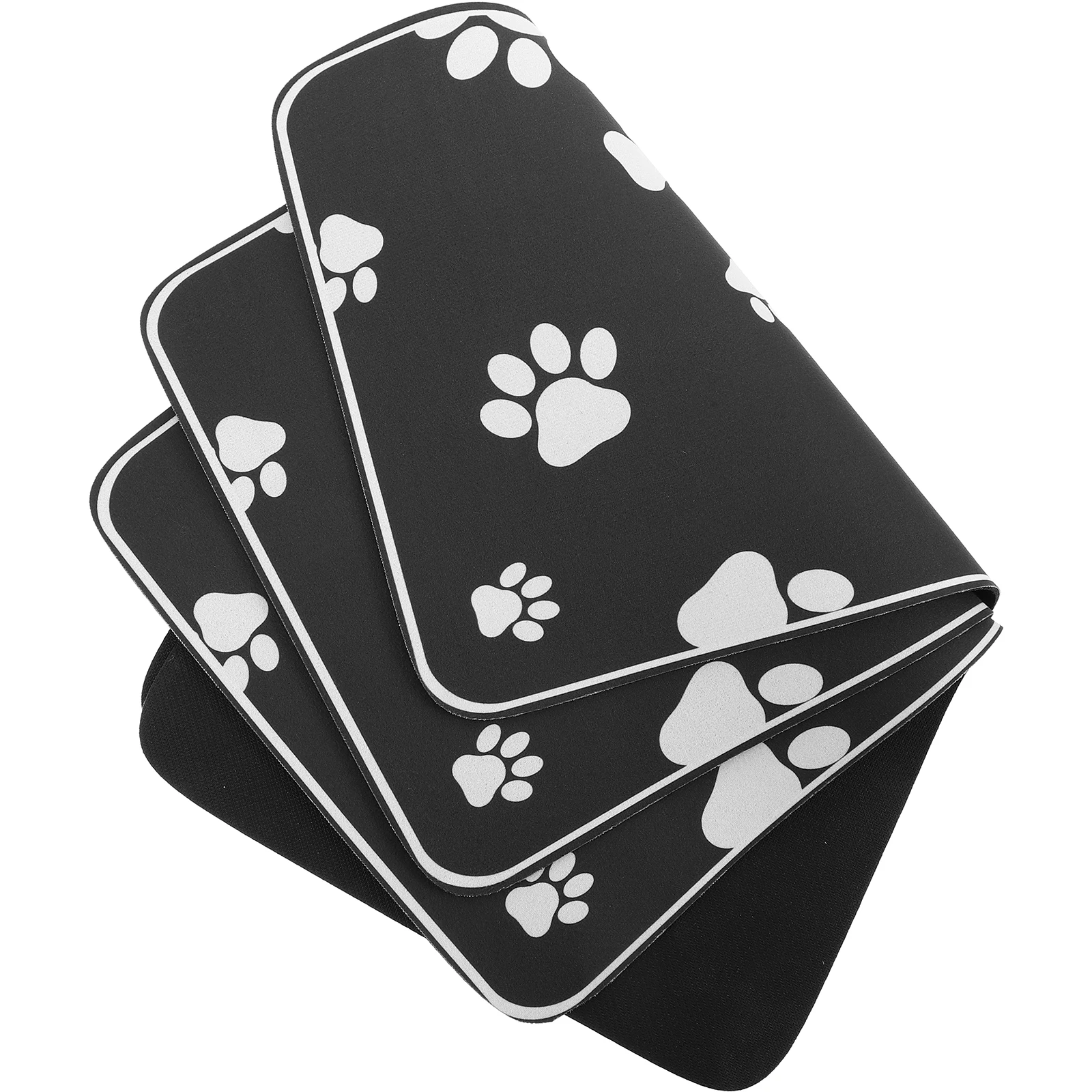 

3pcs Waterproof Food 30X50Cm Non Slip Elegant Dining Pad For Dogs Cats Thermal Insulation Floor Rug Easy Clean Feeding Area Dog