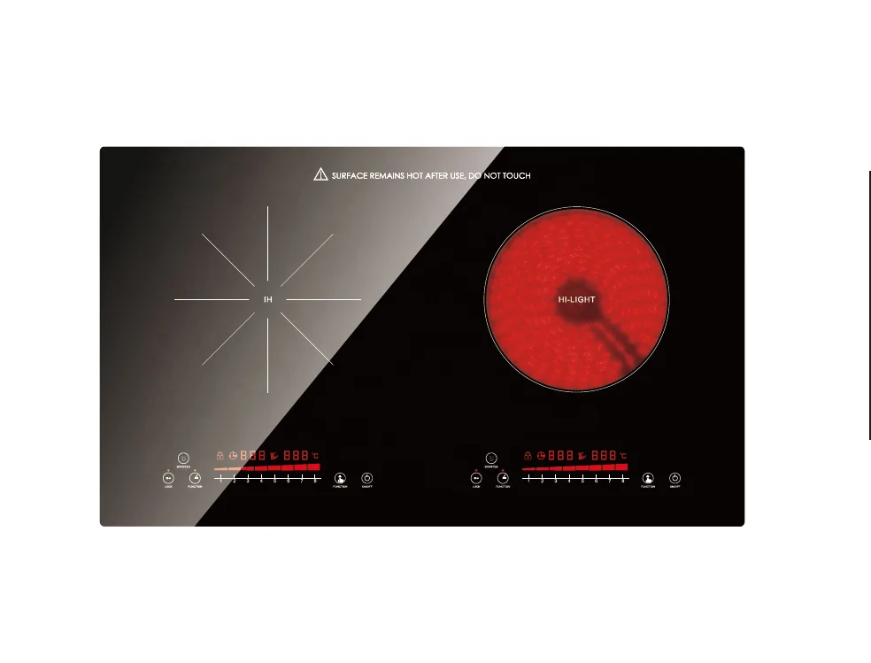 Competitive Price Double Built in Horizontal Ceramic Plate Hob 2 Burners Built-in and Countertop Electric Induction Cooker