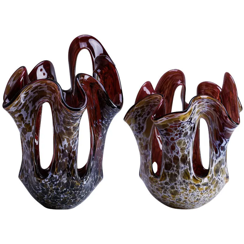 Chinese light luxury glass vase high-value living room table decoration ornament