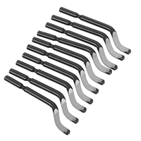 10 Pcs Polishing Kit Trimming Blade Rotary Tool Stainless Steel Scraper Metal Replacement Blades Black Deburring