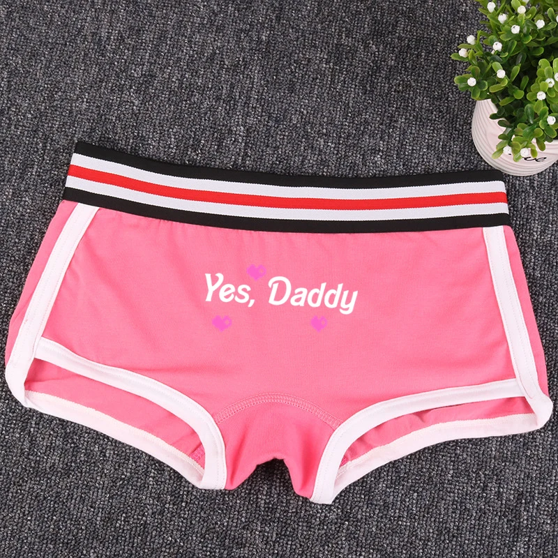 YES DADDY Lovely Hot Sexy Panties Cotton Underwear Sexy Panties for Woman Girls Boyshorts for Women Comfortable Cute Shorts